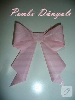 Origami fiyonk yapımı