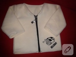 Polar atkıdan bebek hırkası
