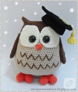 Amigurumi profesör baykuş