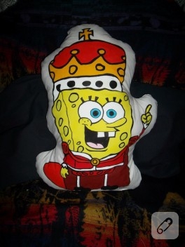 El boyaması Sponge Bob yastık