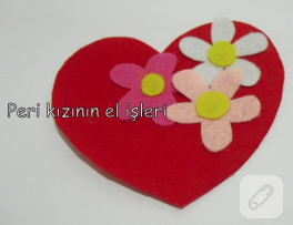 Nişan hediyesi keçe kalp
