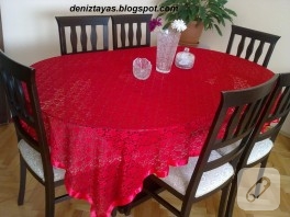 Yemek odası takımı (güpür kumaş)