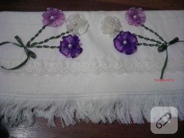 Kurdele nakışı havlu