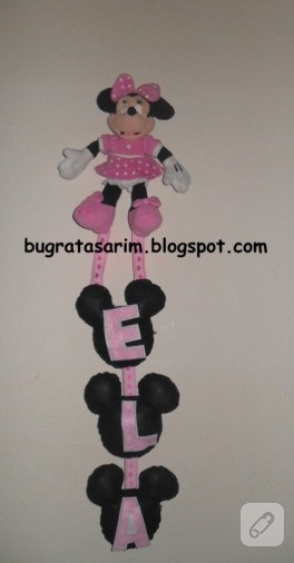 Minnie Mouse keçe isimlik