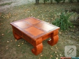 Ahşap görünümlü sehpa (kartondan)