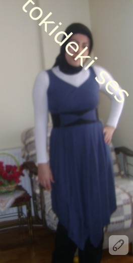 Etekten tunik görünümlü yeleğe…