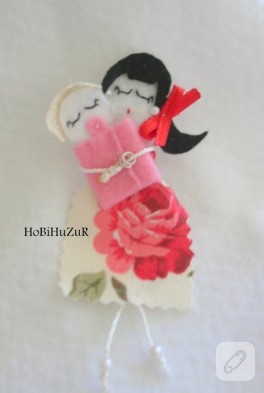 Anne ve bebek (keçe)