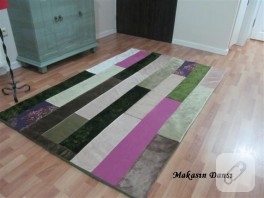 Patchwork halı diktim