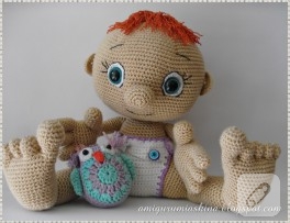 Amigurumi esmer bezli bebeğim