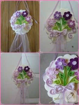 Keçe ile quilling kapı – duvar süsü