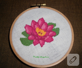 Etamin lotus (nilüfer) pano
