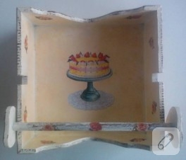 Cupcake dekupajlı peçetelik