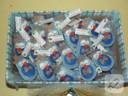 Keçe baykuşlardan bebek şekeri