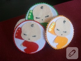 Keçe bebek şekeri magnet