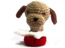 Amigurumi minyatür sosis köpek
