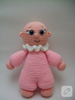 Pembe, amigurumi uykucu bebişim