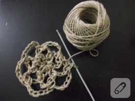 Kendir ipli bardak altlığı