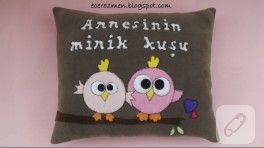Annesinin minik kuşu – polar kırlent