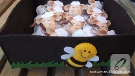 Keçe bebek sepeti