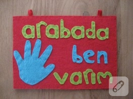 Keçe araba süsü