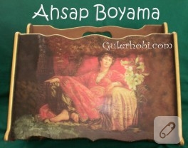 Ahşap boyama gazetelik çalışmam