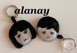 Anahtarlık modelleri – deri saçlı çocuklar -