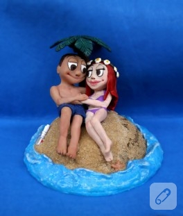Şıpsevdi – Polimer kil ile romantik çift figürü