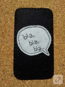 Keçe telefon kılıfı – Bla, Bla, Bla…