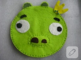 Keçeden Angry Birds cüzdan