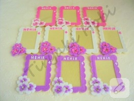Keçe çerçeve magnet – çiçek (Nehir)