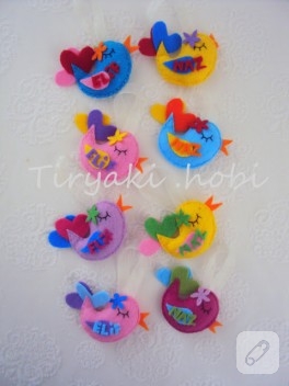 Keçe bebek şekeri / dolgulu kuş (Elif Naz)