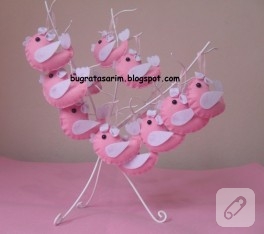 Kuşlu bebek şekeri – magnetler