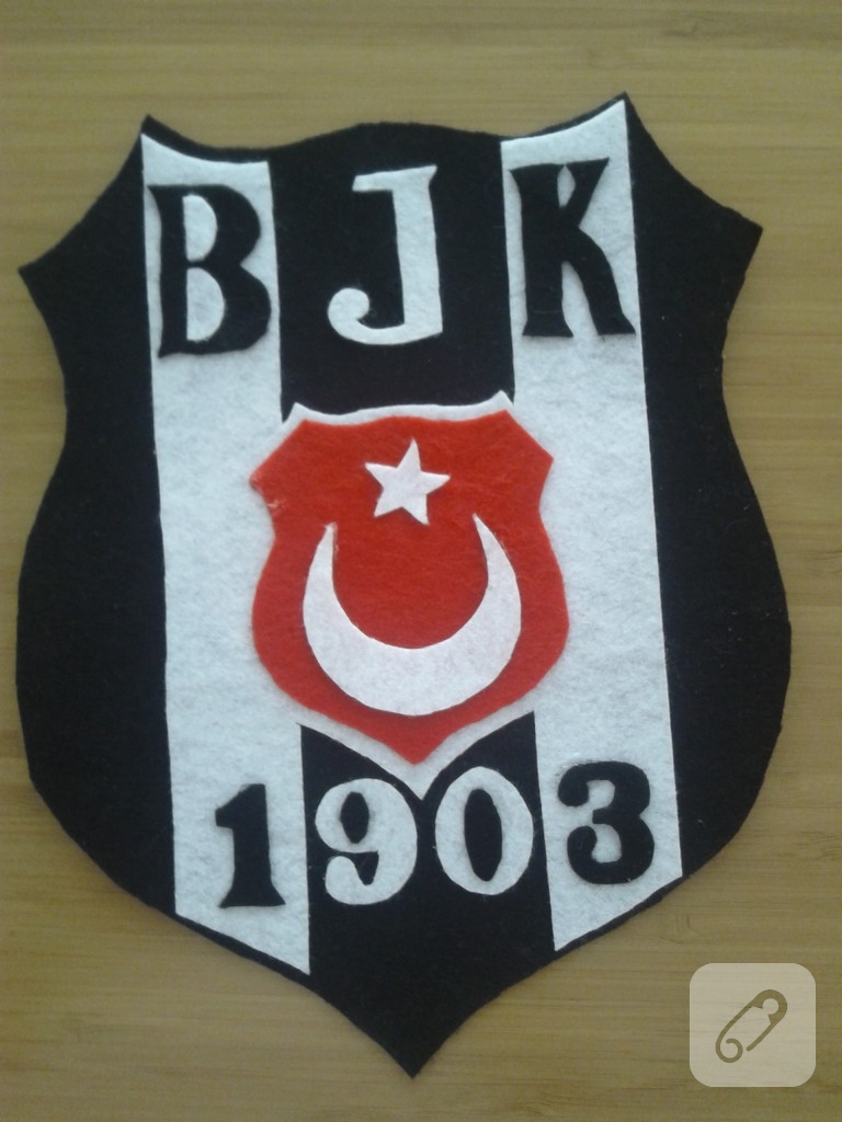 Keçe Beşiktaş amblemi modeli