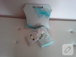 Özenle hazırlanmış bebek mevlüt hediyeleri