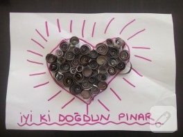 Quilling doğum günü kartı