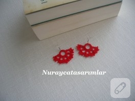 Başka bir model örgü küpe