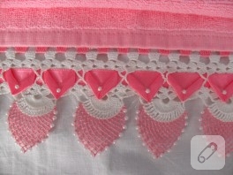 İğne oyası dantel havlu kenarı