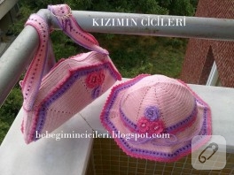 Yazın muhteşem ikilisi tığ işi çanta ve şapka
