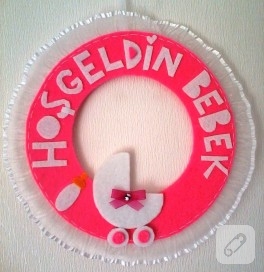 Hoşgeldin kızım kapı süsü