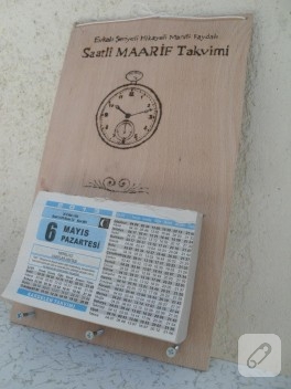 Ahşap takvimlik ve anahtarlık