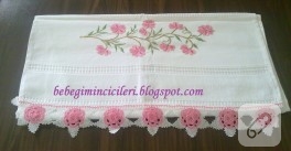 Çeyizlik iğne oyası havlu kenarları