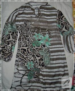 Saten ve şifon tunikler/kombinleri