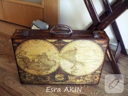 Ahşap valizden sehpa yapımı