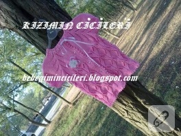 Pembe aşkı örgü yelek