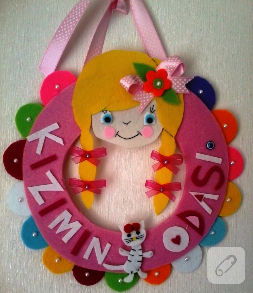 Şeker kız kapı süsü