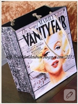 Ahsap boyama Marilyn Monroe gazetelik/dergilik