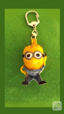 Keçe anahtarlık Minion Rush