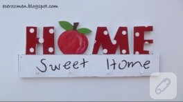 Home sweet home ahşap duvar süsü