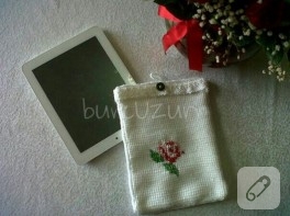 Kanaviçe tablet kılıfı