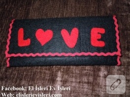 Love yazılı keçe çanta ve çekiliş haberim